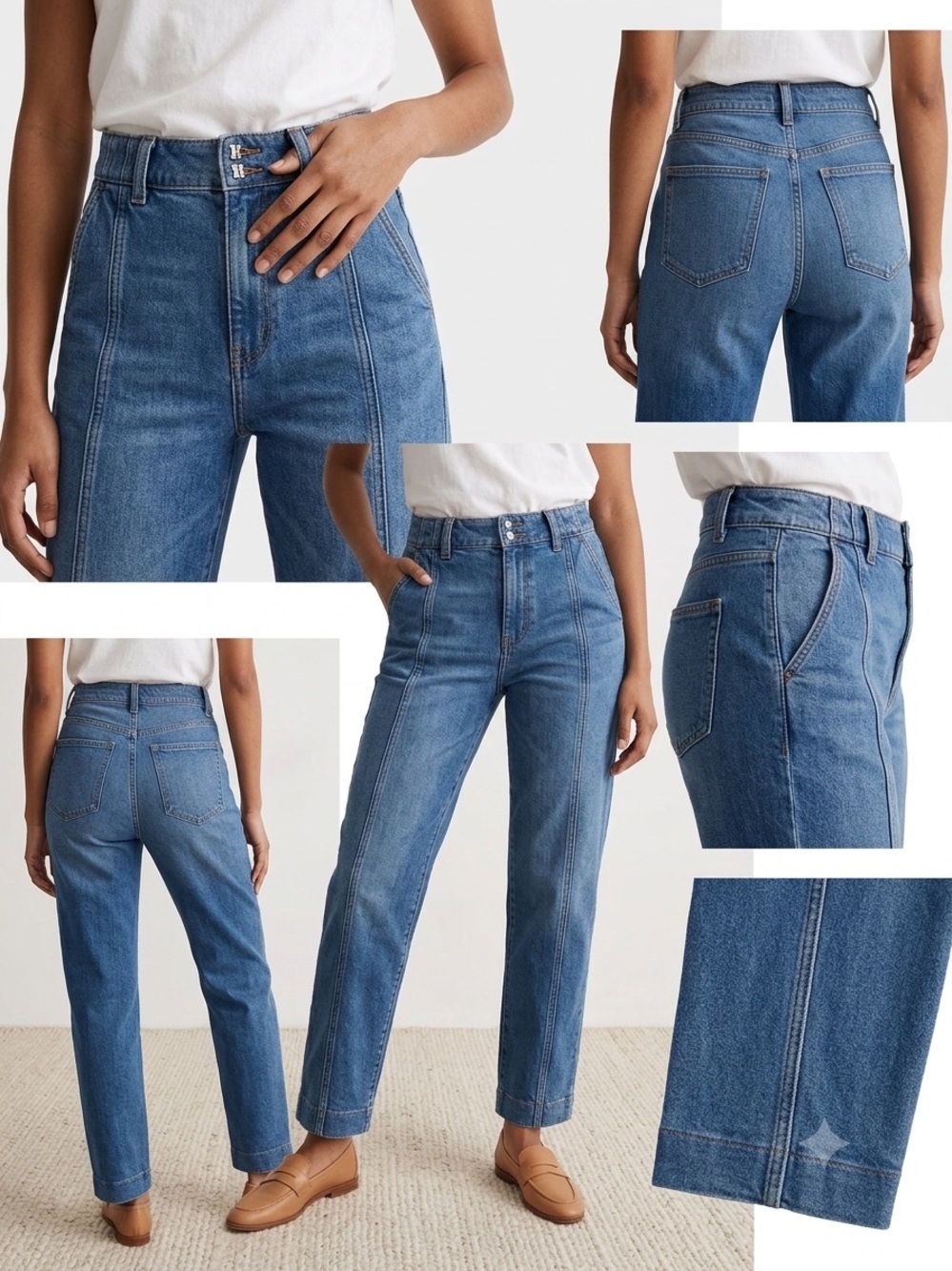 Madewell Tapered Denim Trousers in Calvert Wash - Size 25 High Rise